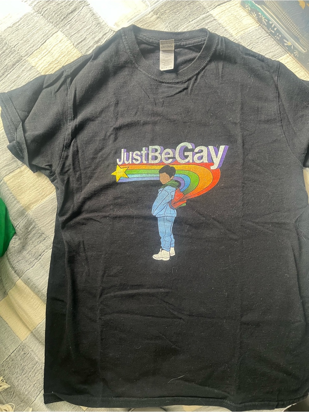 Just Be Gay Rainbow Graphic Tee - Priyanka